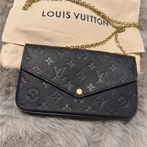 Louis Vuitton Black Monogram Felice Handbag